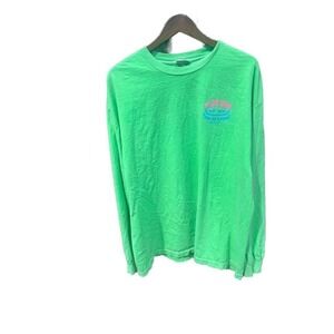 Ron Jon Surf Shop Neon Green Long Sleeve T-Shirt Cocoa Beach Fl Size 2XL